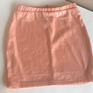 Forever 21 peach Sequined mini skirt Sz S